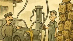 Виц: Спира шофьор с „Варшава“ на бензиностанция