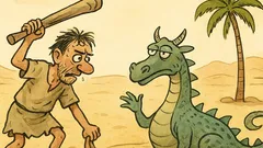 Виц: Човек върви през пустинята, вижда оазис