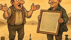 Виц: Състезават се двама рибари...