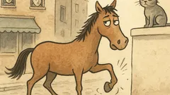 Виц: Един кон се блъска в стена