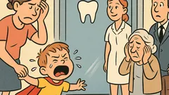 Виц: Пред зъболекарския кабинет момченце се дере