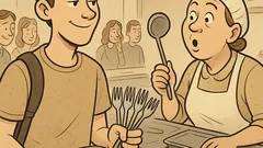 Виц: Студент поръчва две наденици…