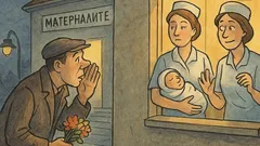 Виц: Бащата вика пред родилния дом