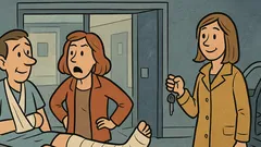 Виц: Здравей, скъпа! Счупих си крака и Мария