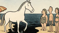 Виц: Бял кон влиза в Черно море...