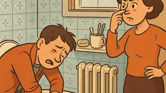 Виц: Защо ръчкаш в тоалетната чиния?