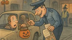 Виц: Спират те — почерпка или пакост?