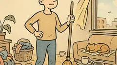 Виц: Неделя… вкъщи е безпорядък