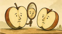 Виц: На какво прилича половин ябълка?