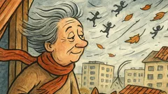 Виц: Октомврийският вятър отвя и децата...