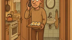 Виц: Ало, мамо, нарязах си яйцата!