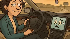 Виц: Жена шофира скъп автомобил с навигация