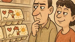 Виц: Двама в магазина виждат етикет…