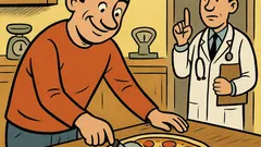 Виц: Диетологът: едно парче пица дневно