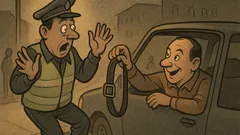 Виц: Вчера през нощта ме спря катаджия...