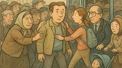 Виц: — Защо непрекъснато ме бутате?