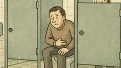 Виц: Обществена тоалетна, пауза и съседен глас