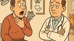 Виц: — Докторе, глътнах мишка…