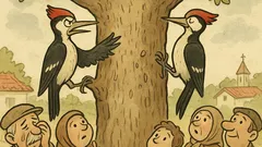 Виц: Пълзят си два дървояда в дърво...