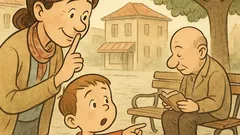 Виц: Мамо, този чичко защо няма коса?