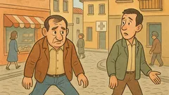 Виц: Мъж върви разкрачен по улицата…