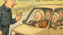 Виц: Полицай спира кола на магистрала