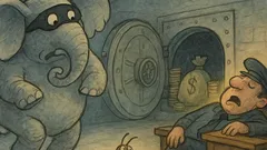 Виц: Слон и мравка ограбват банка