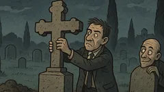 Виц: Гробище. Късно през нощта...