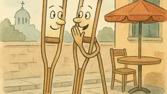 Виц: Две патерици си говорят...