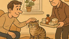 Виц: Може ли да погаля котката ви?