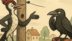 Виц: Кълвачът се хвали на гаргата...