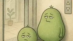 Виц: Две зелени нагоре-надолу — що е?