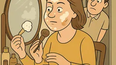 Виц: Мъж гледа жена си с грим…