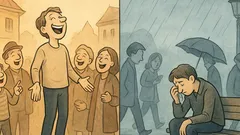 Виц: влиза тъжен човек в бар...