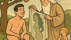 Виц: Живял си Адам в рая сам