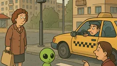 Виц: Като видиш зелено човече...