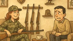 Виц: Ходих на гости при ловджийка…