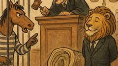 Виц: Конят и лъвът пред съда...