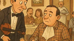 Виц: Музикант в ресторанта пита за Паганини