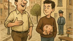 Виц: Баща пита сина за портфейла