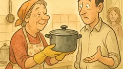 Виц: Тъщата мие чиниите, зетят гледа...