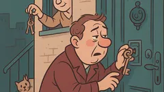 Виц: Пиян мъж не може да отключи