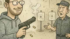 Виц: Сисадмин се учи да стреля