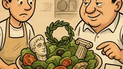 Виц: Шефе, на гръцката салата...