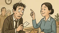 Виц: Престъпник влиза в банка с бележка