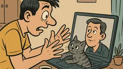 Виц: Писна ми да си говоря по Skype