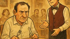 Виц: Клиентът повика сервитьора...