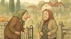 Виц: Две пенсионерки тръгват към гробищата