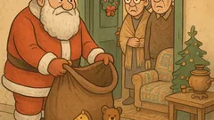 Виц: Дядо Коледа праща внуците на гости