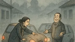 Виц: Страшна мъгла, жена кара по светлини